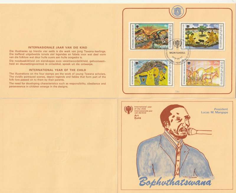 Bophuthatswana - 1979 - International Year of the Child - First Day Collectors Small Card