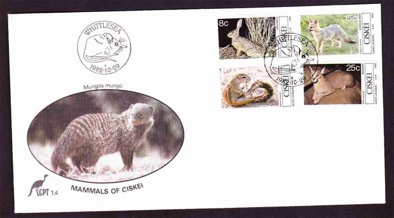 Ciskei - 1982 - Small Mammals - First Day Cover - Small