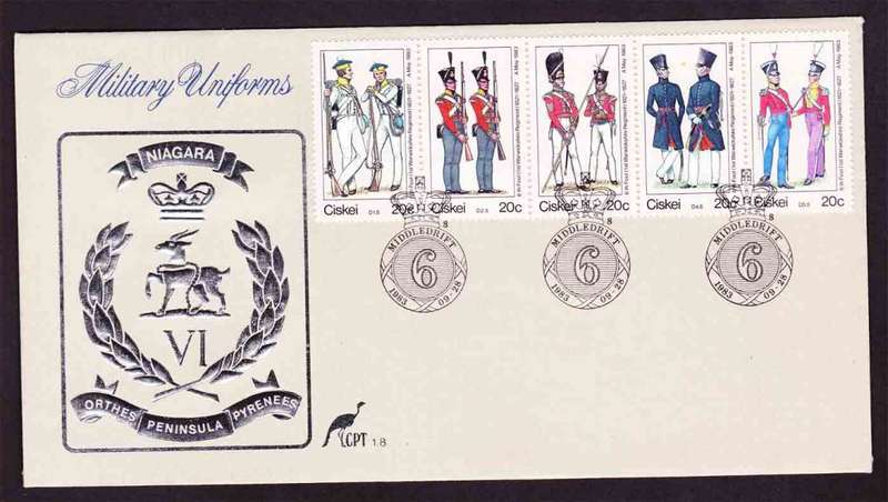 Ciskei - 1983 - Military Uniforms - 6th Foot 1st Warwickshire Regiment - First Day Cover - Small