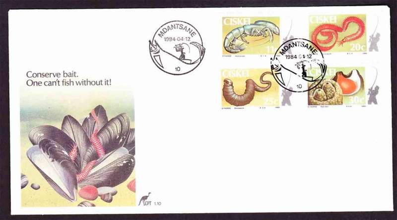Ciskei - 1984 - Coastal Angling Bait Fishing - First Day Cover - Small