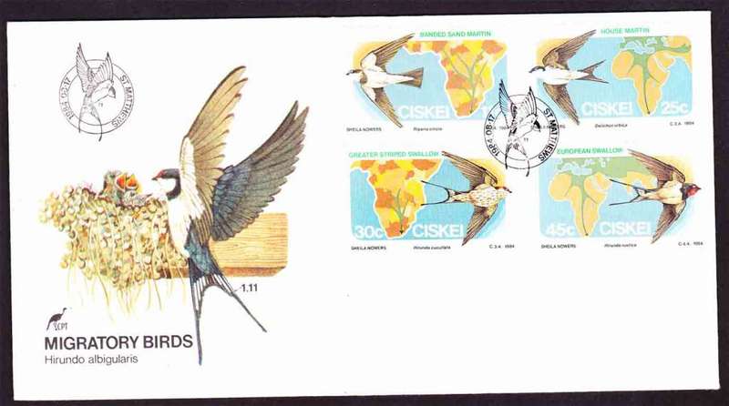 Ciskei - 1984 - Migratory Birds - First Day Cover - Small
