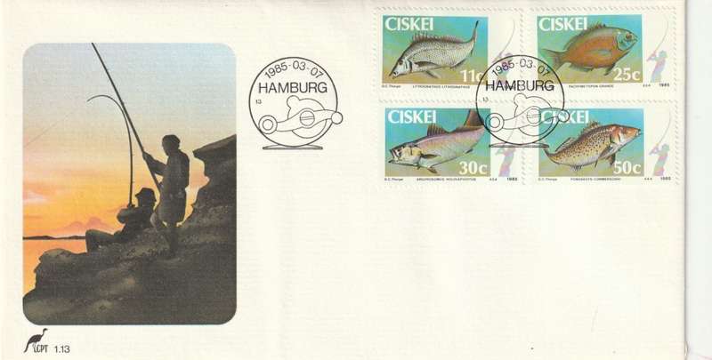 Ciskei - 1985 - Coastal Angling Game fish Fishing - First Day Cover - Small