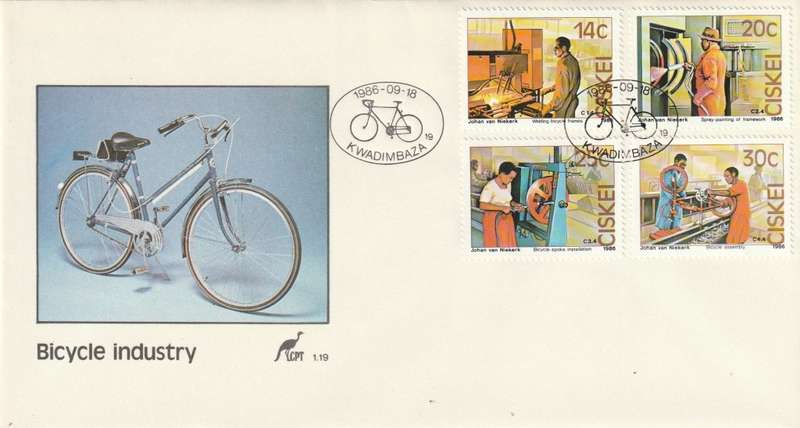 Ciskei - 1986 - Bicycle Industry - First Day Cover - Small