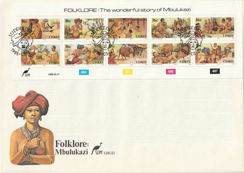Ciskei - 1988 - Folklore: The wonderful story of Mbulukazi - First Day Cover - Large