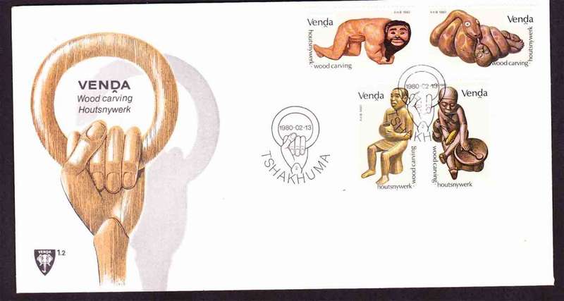 Venda - 1980 - Wood Carving - First Day Cover - Small