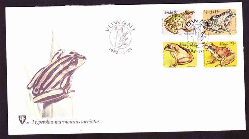 Venda - 1982 - Frogs Amphibians - First Day Cover - Small