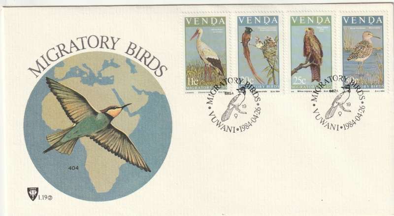 Venda - 1984 - Migratory Birds Vogel Zugvogel - First Day Cover - Small