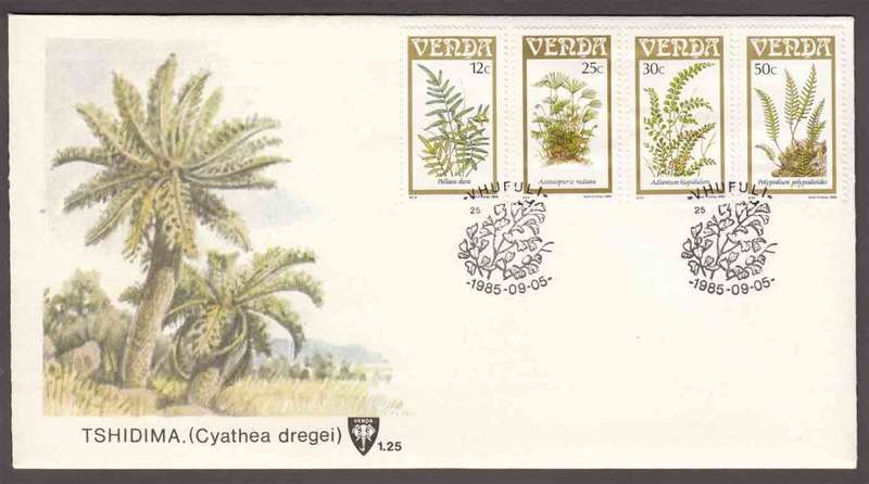 Venda - 1985 - Ferns Flora - First Day Cover - Small