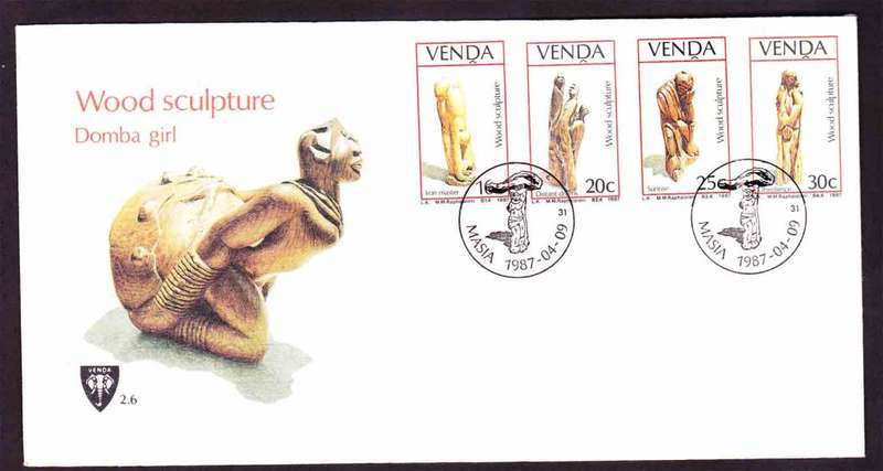 Venda - 1987 - Wood Sculpture Art - First Day Cover - Small