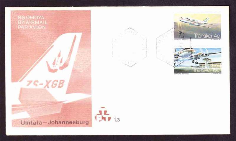 Transkei - 1977 - Transkei Airways Inaugural Flight Umtata-Johannesburg - First Day Cover - Small