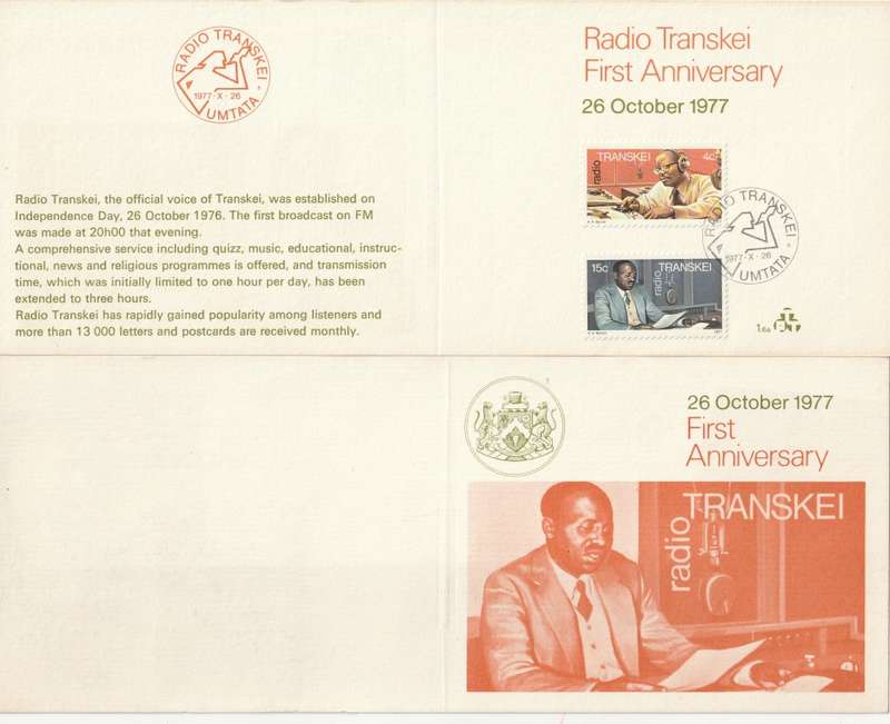 Transkei - 1977 - Radio Transkei - First Day Collectors Small Card