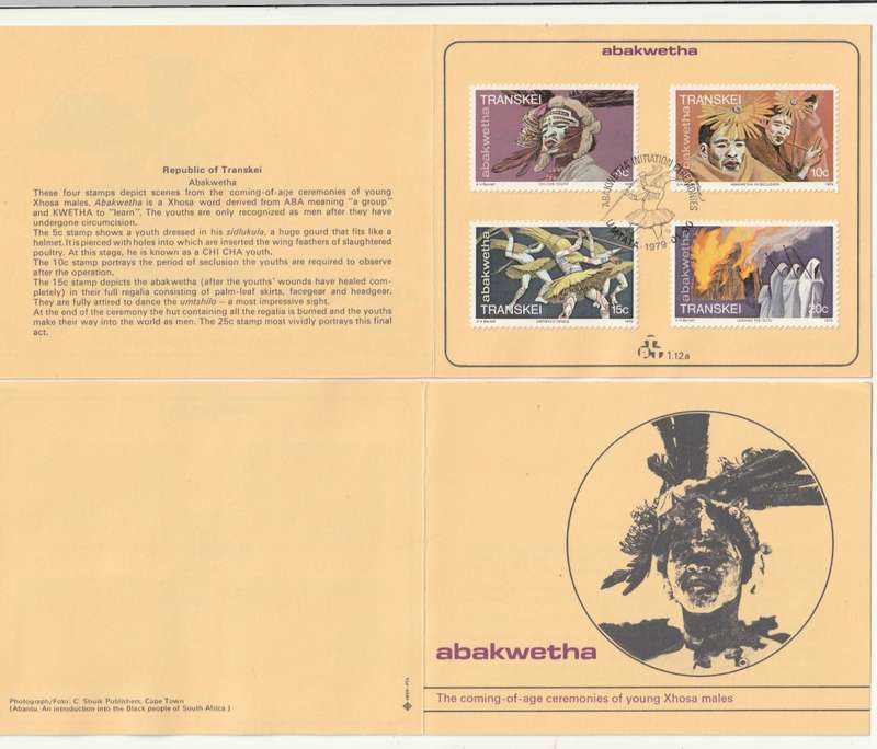 Transkei - 1979 - Abakwetha Abakhwetha Initiation Ceremonies - First Day Collectors Small Card