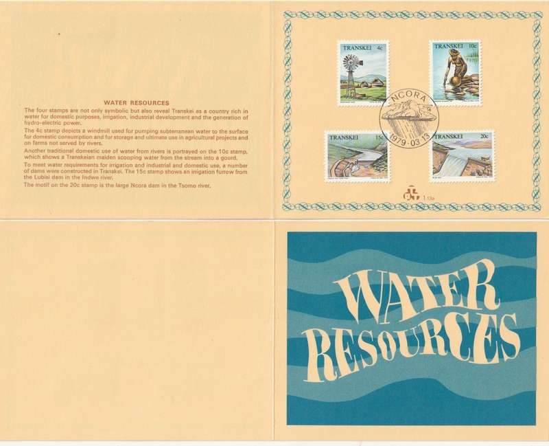 Transkei - 1979 - Water resources - First Day Collectors Small Card