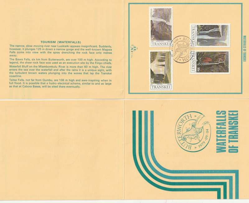 Transkei - 1979 - Waterfalls Tourism - First Day Collectors Small Card