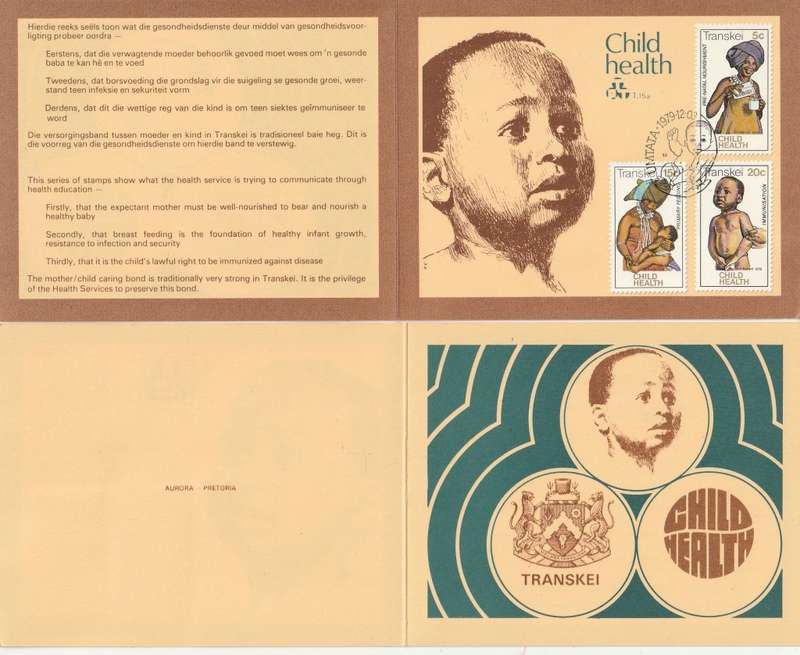 Transkei - 1979 - Child Health Care - First Day Collectors Small Card
