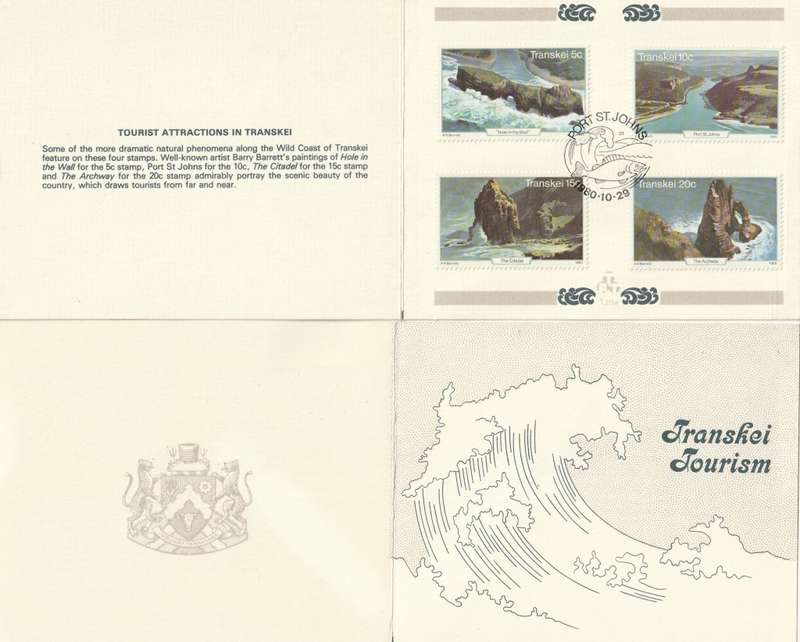 Transkei - 1980 - Tourist Attractions Tourism - First Day Collectors Small Card