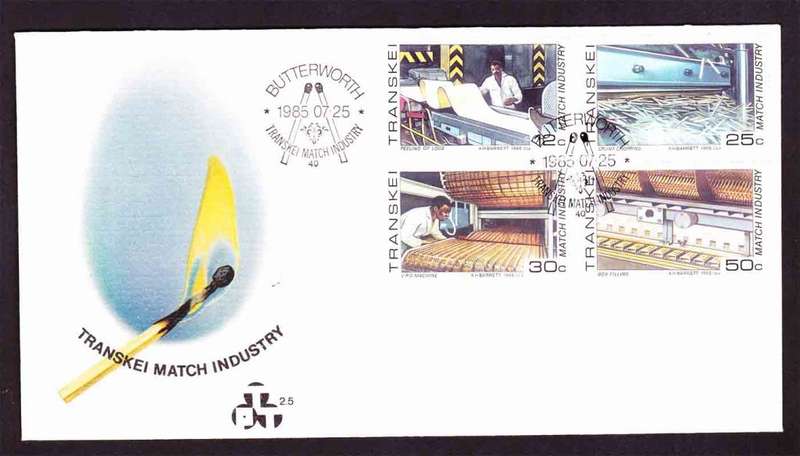 Transkei - 1985 - Match Matches Making Industry - First Day Cover - Small