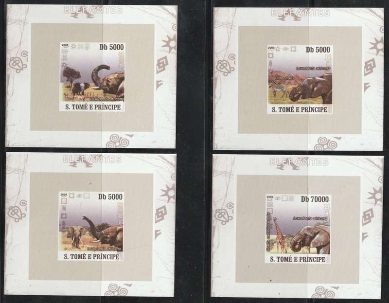 Sao Tome and Principe St Thomas and Prince Islands - 2008 - Elephants Loxodonta Africana