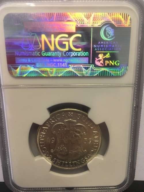 1939 2 Shillings NGC AU55