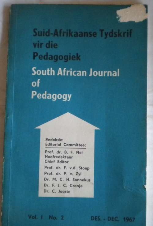 Suid-Afrikaanse tydskrif vir die pedagogiek Des 1967