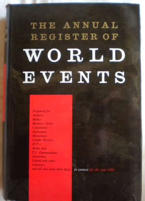 The annual register of world events
