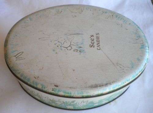 See`s candies tin