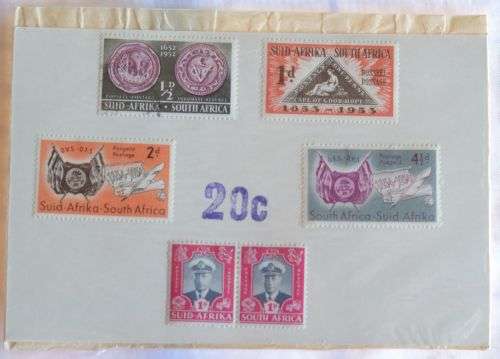 South Africa 2d, 1d, 4 1/2d, 1/2d - 20c
