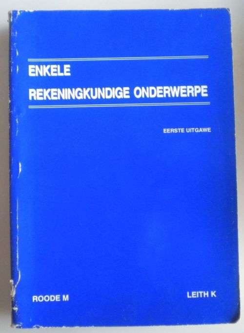 Enkele rekeningkundige onderwerpe