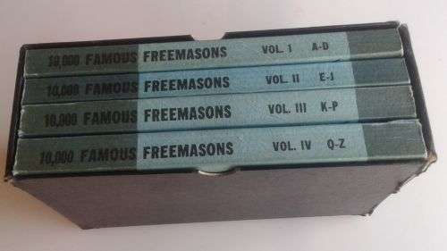 10,000 Famous Freemasons Vol I - IV *Very rare and collectable set*