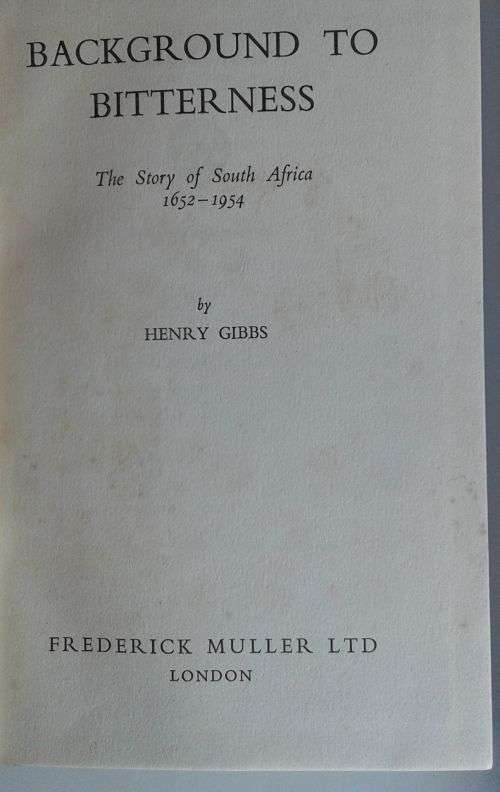 Background to bitterness by Henry Gibbs
