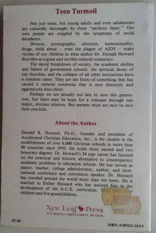 Teen turmoil by Donald R Howard