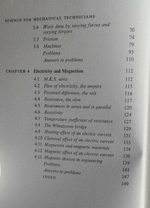 Science for mechanical technicians