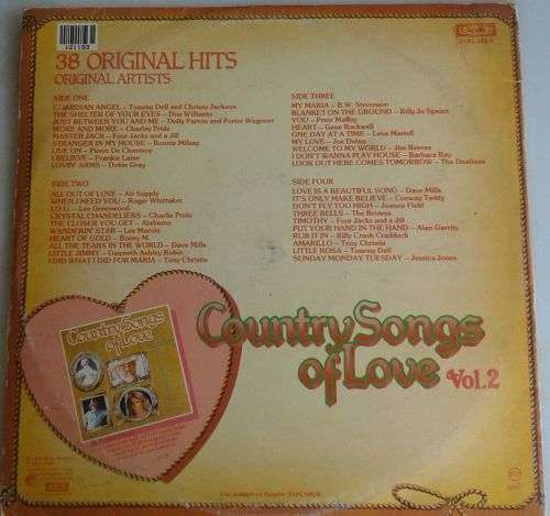 Country songs of love 2LP set