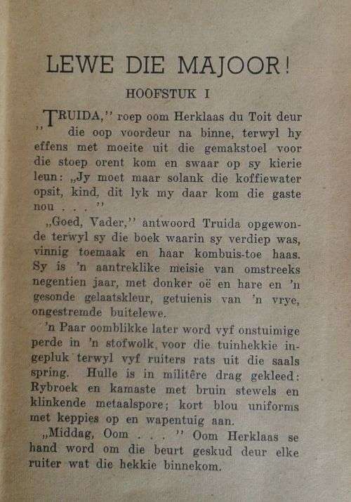 Lewe die majoor deur EP Theron 1942