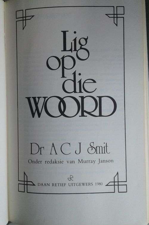 Lig op die Woord deur dr ACJ Smit