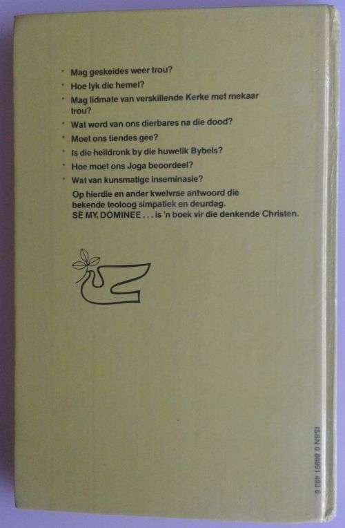 Se my, dominee deur prof PA Verhoef