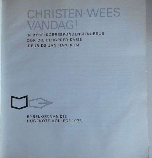 Christen-wees vandag