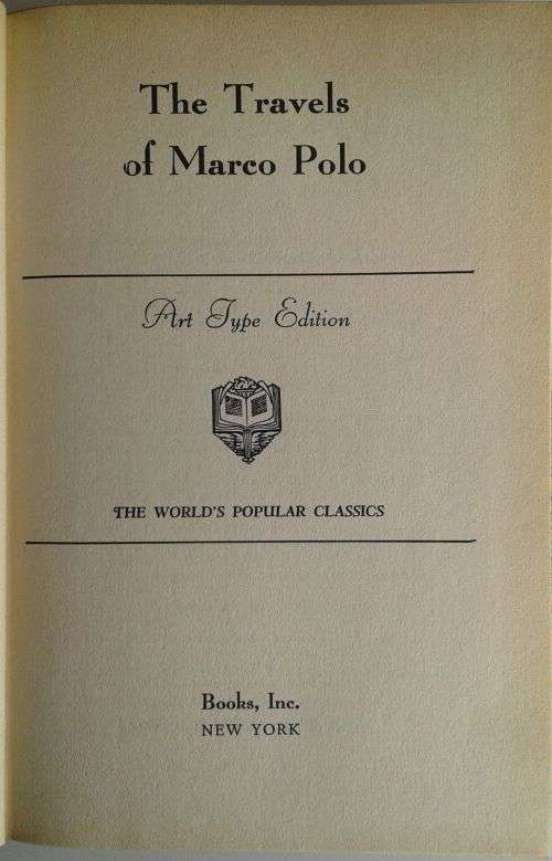 The travels of Marco Polo