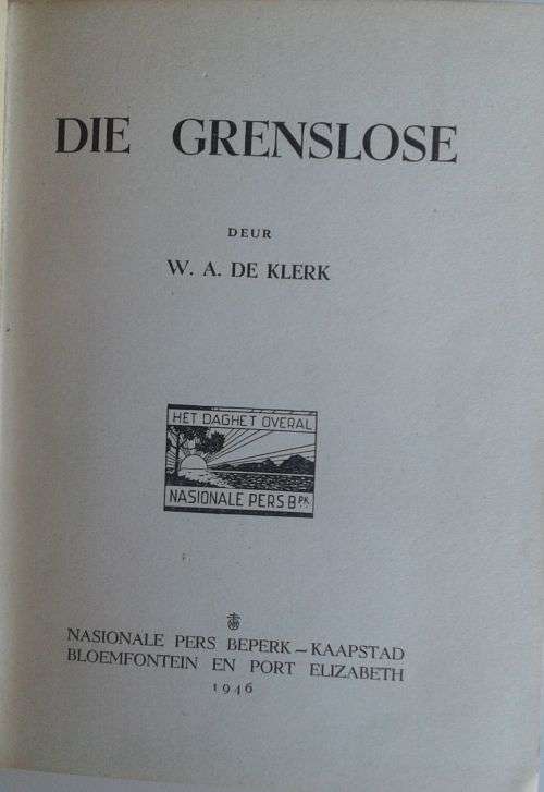 Die grenslose deur WA de Klerk
