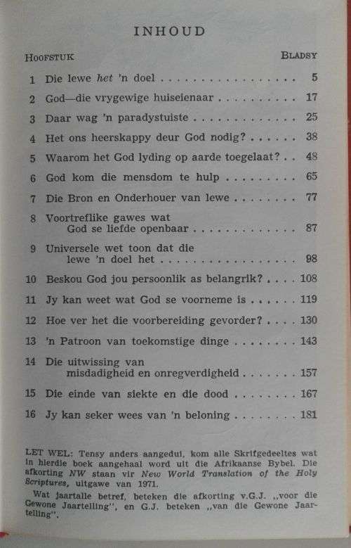 Die lewe het `n doel