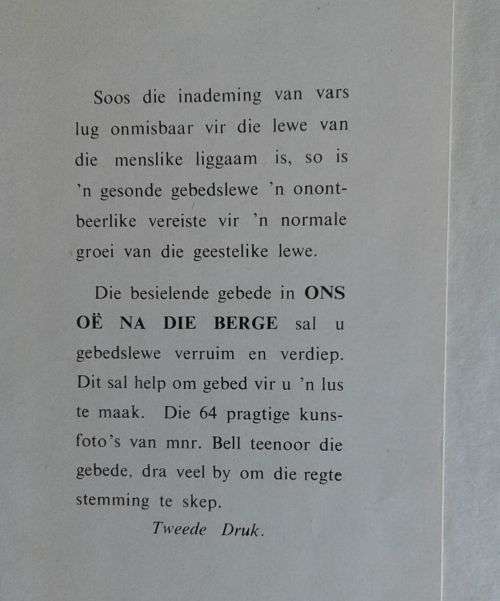 Ons oë na die berge deur dr John Baillie