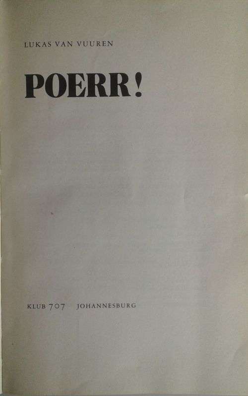 Poerr deur Lukas van Vuuren