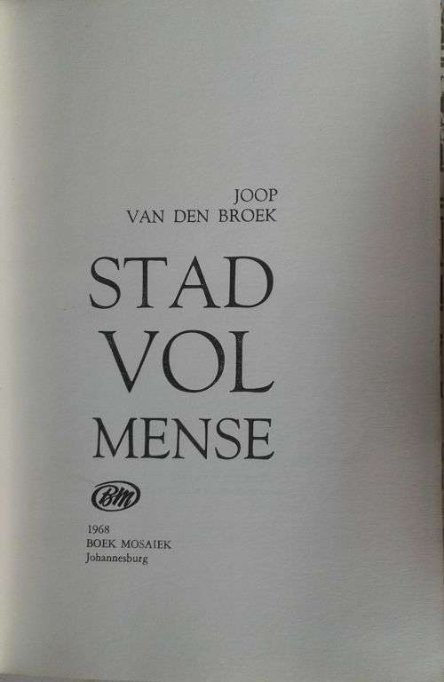 Stad vol mense deur Joop van den Broek