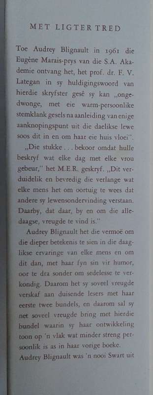 Met ligter tred deur Audrey Blignault