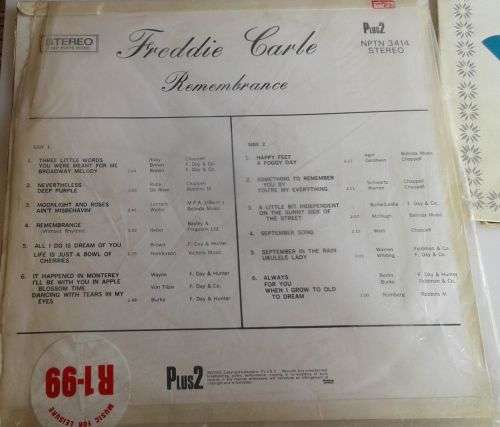 Remembrance by Freddie Carle LP