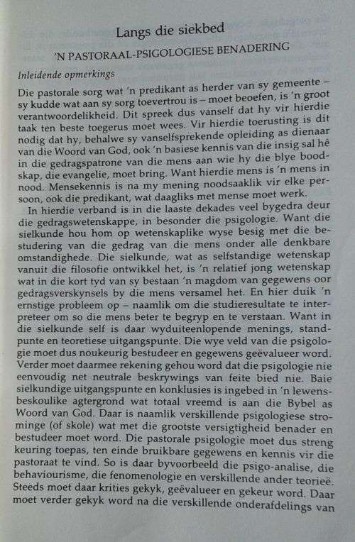 Langs die siekbed deur ds GJJ Labuschagne