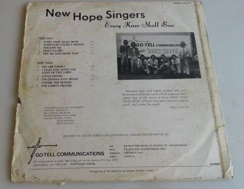 New Hope Singers - Every knee shall bow LP