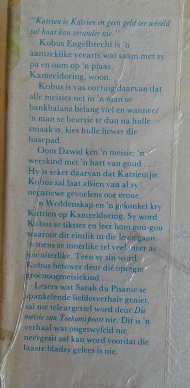 Die meisie van Toekomspoort deur Sarah du Pisanie