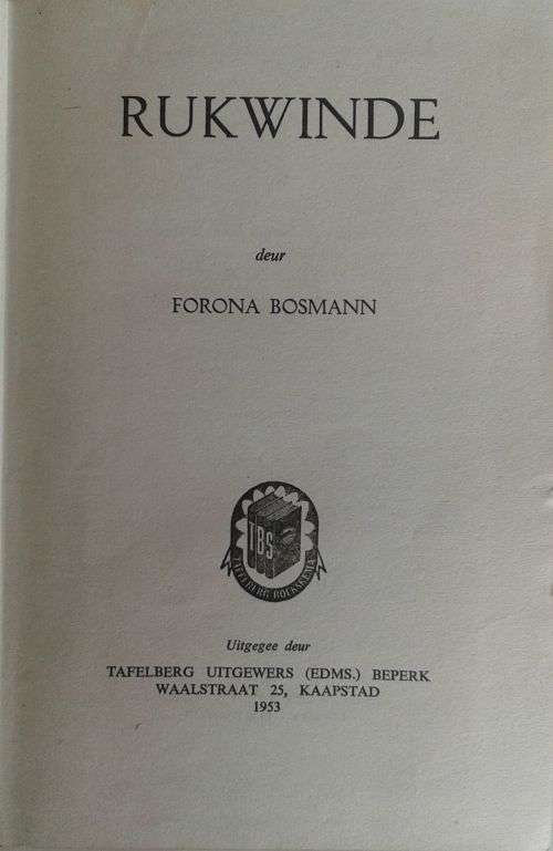 Rukwinde deur Forona Bosmann