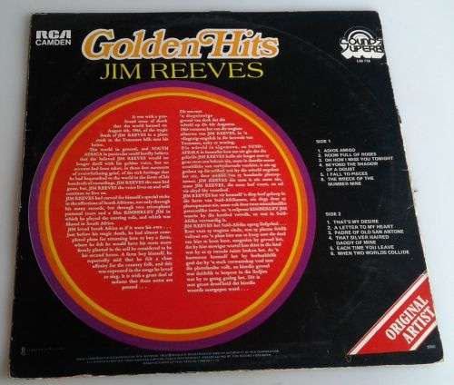 Golden Hits - Jim Reeves LP